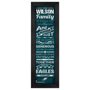 Philadelphia Eagles Personalized Family Cheer Framed Print